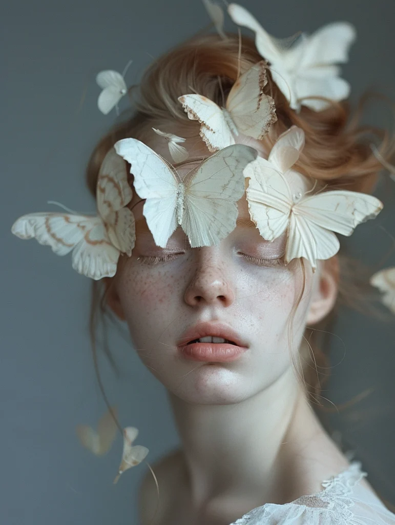 La ragazza con le farfalle midjourney ai Marco Rizzo fotografo